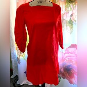 Fitted lightweight ORANGE/RED dress